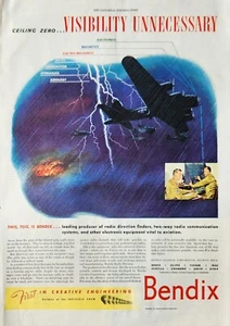 1944 Bendix Creative Engineering Vintage Anzeige Sichtbarkeit unnötig - Bild 1 von 1