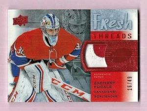 Zachary Fucale Canadiens 2015-16 Upper Deck ICE Fresh Threads Red Patch 16/49 - Picture 1 of 1
