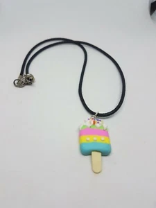 Cute Kawaii Lolly Icecream Popsicle Clay Charm Not Edible. Pendant And Necklace - Picture 1 of 5