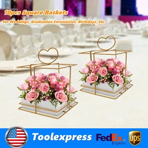 10Pcs Flower Vase Garden Flowers Basket Plants Stand Wedding Venue Party Decor - Picture 1 of 18