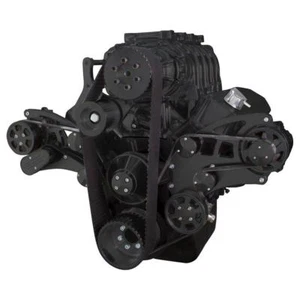 Black BBC Serpentine Kit for Supercharger 454 396 AC Kit for Root Style Blower - Picture 1 of 3