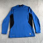 Nike Shirt Herren groß blau schwarz Pro Combat hyperwarm Dri-Fit sportliche Passform Top