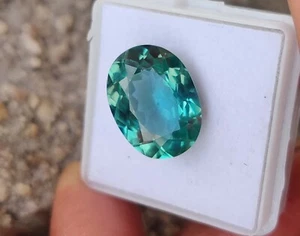 10.55 Ct Natural Bi-Color Sapphire Flawless Oval Certified Treated Gemstone - Picture 1 of 5