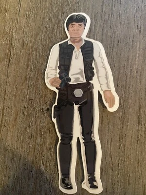 ADESIVO DE VINIL ILUSTRAÇÃO FIGURA DE AÇÃO Han Solo inspirado em Star Wars - Imagem 1 de 2