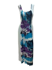 Womens Plus Size Curve Abstract Print Maxi Elasticated Dress Up to UK SIZE22 P43 - Picture 1 of 1