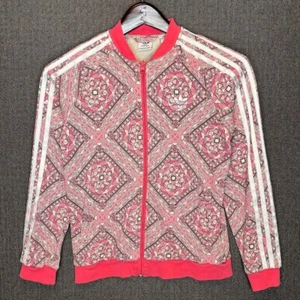 Adidas Track Jacket Youth Medium Pink Girl All Over Print Zentangle Art Colorful - Picture 1 of 11