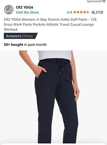 CRZ YOGA leichte Trainings Jogginghose für Damen Freizeit Trainingshose mit Taschen - Bild 1 von 6