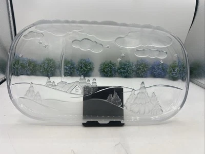 老式WMF水晶梅蛋糕盘面包盘德国制造6x12英寸 — 第 1/4 张图片