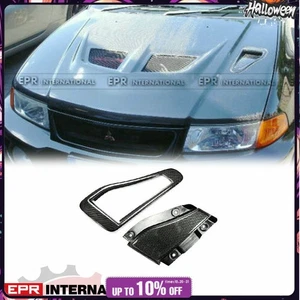 OE Style Carbon Fiber Hood Scoop Exterior kit For MITSUBISHI Evolution EVO 5 6 - Picture 1 of 8