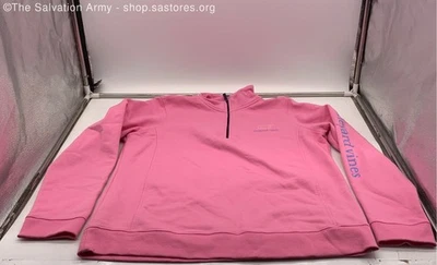 Sudadera Pullover Vineyard Vines Para Mujer Rosa Manga Larga 1/4 Cremallera Talla Grande Foto 1 de 4