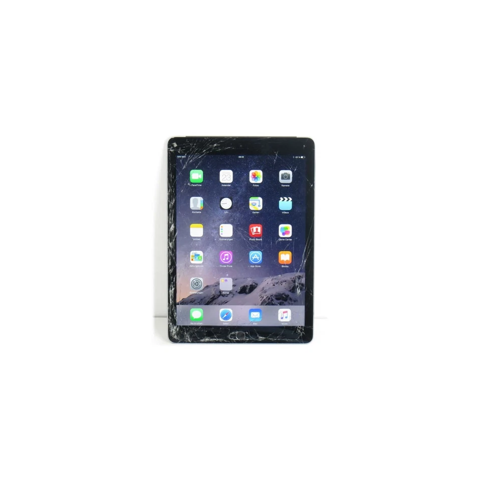Apple iPad Air 2 C- Ware Glasbruch 16GB schwarz-silber WLAN + Cellular/LTE/4G - Bild 1 von 1