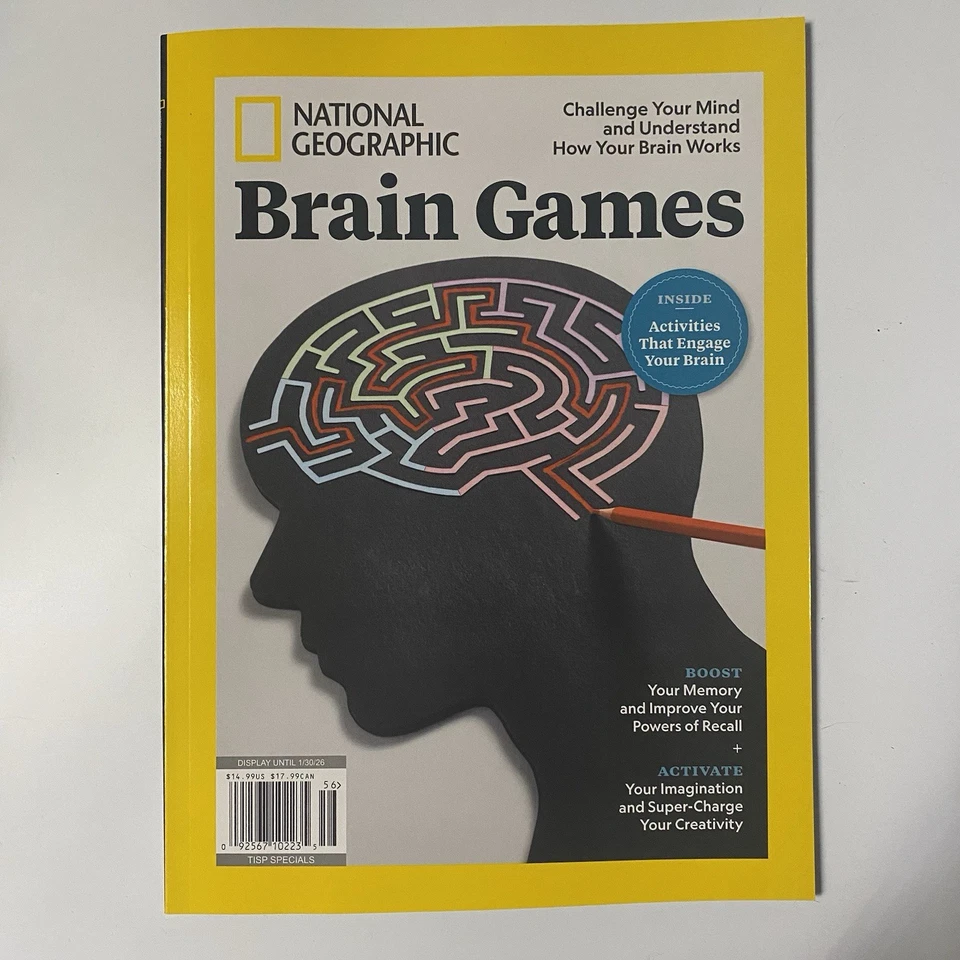 NATIONAL GEOGRAPHIC Magazine 2025 -BRAIN GAMES-Activities That Engage Your Brain Foto 1 de 4