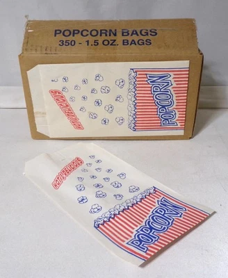 Aproximadamente 225 bolsas de palomitas de papel nuevas en caja Foto 1 de 4