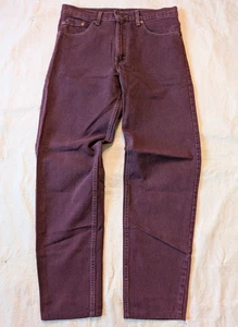 Levi's 550 Vintage 90s Maroon Denim Relaxed Fit Classic Grunge USA Made 33x32 - Bild 1 von 7