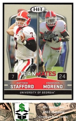 2009 SAGE HIT #56 Matthew Stafford / Knowshon Moreno RC - Georgia Bulldogs - Image 1 of 2
