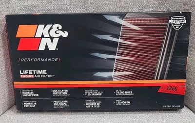 Filtro de aire K&N 33-2260 Toyota Camry Highlander Solara Lexus ES 350 ES 330 Rx NUEVO Foto 1 de 4