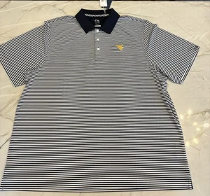 Men’s Cutter and Buck West Virginia Mountaineers Golf Polo - NWT - Size 3XL - Picture 1 of 8