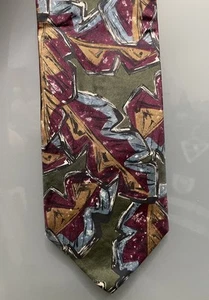 Christian Dior Monsieur Paris Abstract Print 100% Silk Men's Vintage Neck Tie - Picture 1 of 3