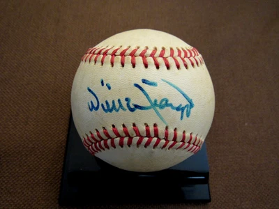 WILLIE STARGELL PIRATES HOF SIGNED AUTO GAME USED CHARLES FEENEY BASEBALL JSA - Image 1 of 3