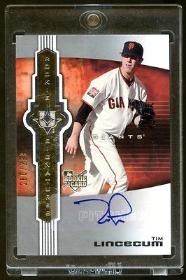 TIM LINCECUM 2007 ULTIMATE RC AUTO SP /299 AUTOGRAPH  LINCECUM TRUE RC AUTO - Image 1 of 2