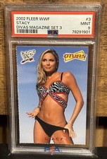 2002 Fleer WWF WWE Stacy Keibler Divas Magazine Card 3 of Set 3 PSA 9 MINT