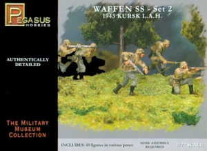 Pegasus 1/72 7202 WWII German Waffen SS (Set.2) 1943 Kursk L.A.H. (43 Figuren) - Bild 1 von 5