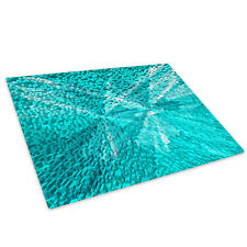 teal blue cool Glass Chopping Board Kitchen Worktop Saver Protector