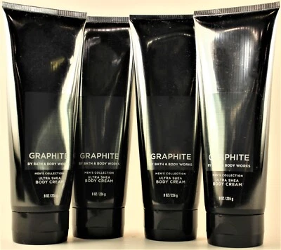 QTY 4 - Bath & Body Works MEN's GRAPHITE Body Cream Lotion Moisturizer 8oz - Image 1 of 2