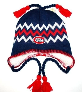 Montreal Canadiens Zephyr NHL Hockey Team Tassel Knit Hat/Beanie/Toque/Chullo - Picture 1 of 4