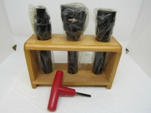 3PC INDEXABLE END MILL SET R8 SHANK #10-1190 - Picture 1 of 2