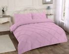 Pintuck Pleated Duvet Quilt Cover with Pillowcase , Luxury Bedding Set All - UK