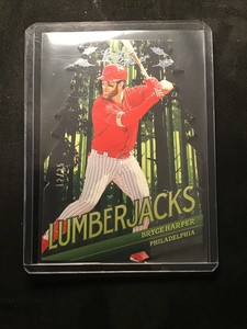 Bryce Harper 2019 Panini Leather & Lumber Lumber Jacks Die-Cut /25 No.LJ-9
