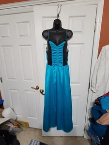 Undercover Wear Vintage Blue & Black Long Women’s Nightgown Size Small - Picture 1 of 8