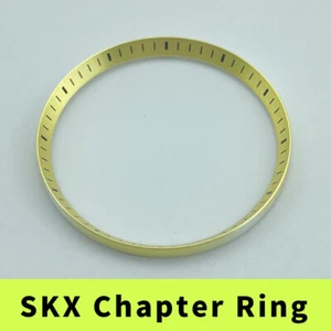 SKX007 SKX009 SKX011 Yellow Metal Chapter Ring Premium Stainless Steel - Picture 1 of 4