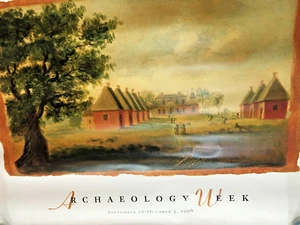 South Carolina Colonial Past Poster 20" x 27" 1996 Archaeology Week - Picture 1 of 4