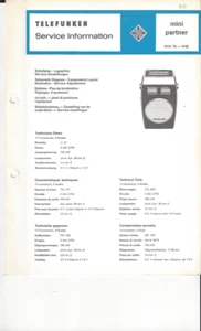 Telefunken Service Manual für mini partner Copy - Bild 1 von 1