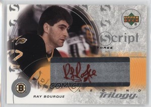 2003-04 Upper Deck Trilogy Script Ray Bourque #S3-RB Auto HOF