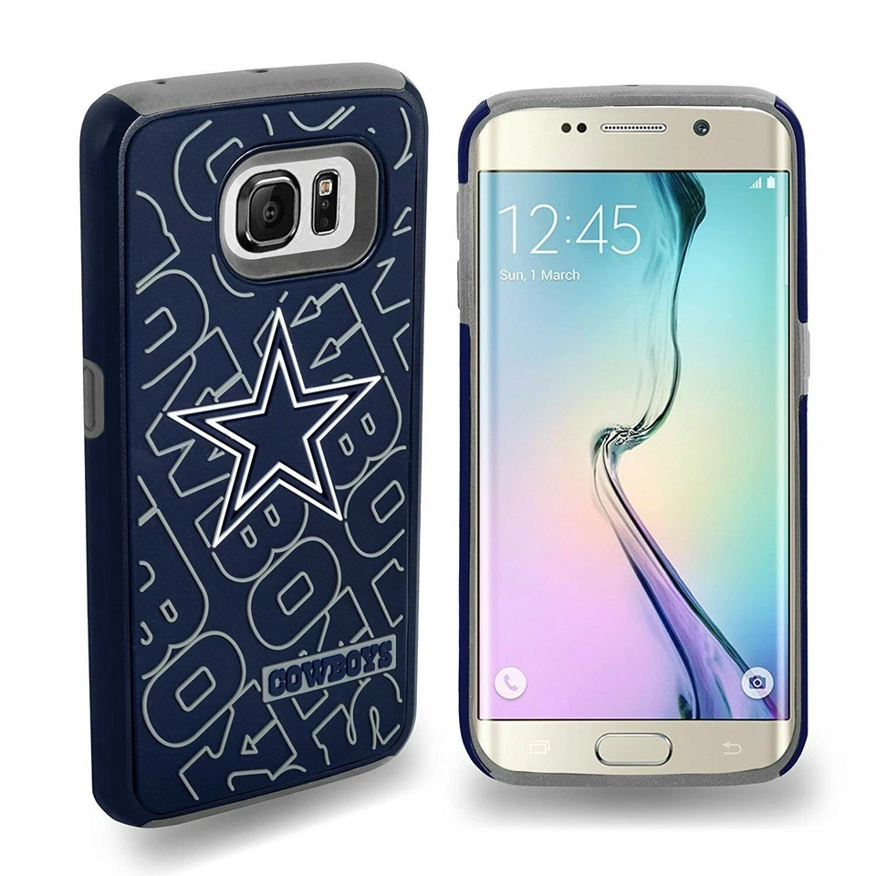 Official Licensed NFL Dallas Cowboys 2-Layer Hard Case Cover for Galaxy S6 Edge - Image 1 of 1