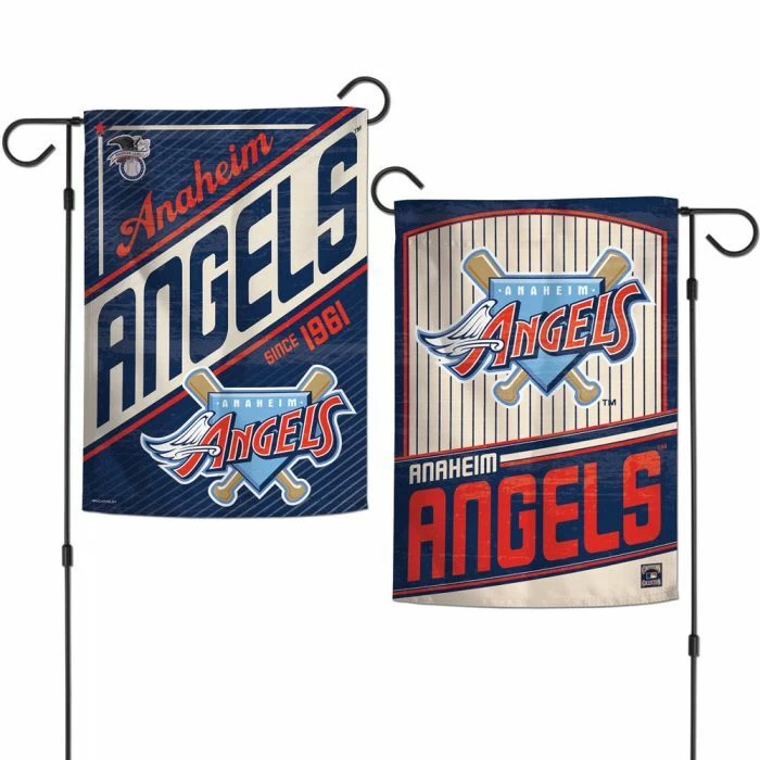 LOS ANGELES ANGELS COOPERSTOWN STYLE 2 SIDED GARDEN FLAG 12"X18" YARD BANNER - Image 1 of 1