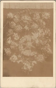 Funeral Memorial Flowers Shape c1880sAntique Cabinet Card Photo - Picture 1 of 3