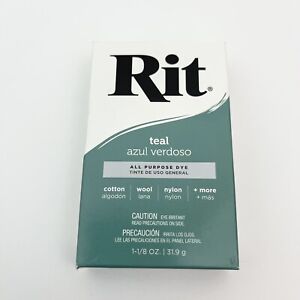 Rit Teal All-Purpose Powder Dye, 1-1/8 oz EASY TIE-DIE DIP OMBRE SHIBORI FABRIC