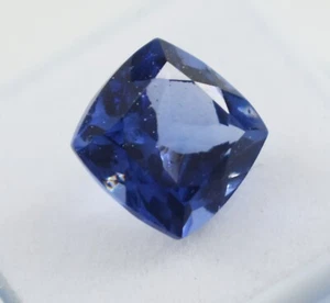 Piedra preciosa certificada con forma de cojín de tanzanita azul natural de 9,90 quilates - Imagen 1 de 4