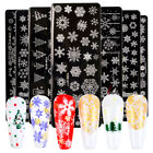 Nail Art Template Printing Stencil Christmas snowflakes Butterfly Flower *