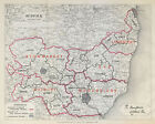 Suffolk Parliamentary Divisions. Lowestoft Sudbury. BOUNDARY COMMISSION 1885 map