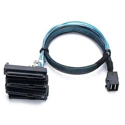 Mini SAS HDD SFF-8643 to 4 SFF-8482 29pin Connector w/Power Port Hard Drive 0.5m - Image 1 of 3