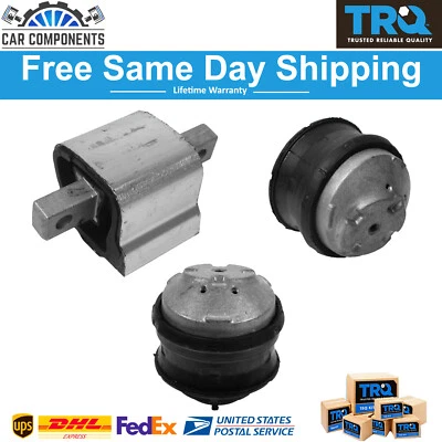 TRQ 新发动机电机变速器安装 3 件套适用于 1997 - 2000 梅赛德斯奔驰 — 第 1/4 张图片