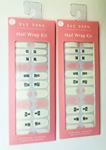 (2 LOTE) KIT ENVOLVENTE DE 22 UÑAS RAE DUNN Rosa Blanco Sueño Grande, Buenas Vibraciones, Sonrisa, Amor - Imagen 1 de 3