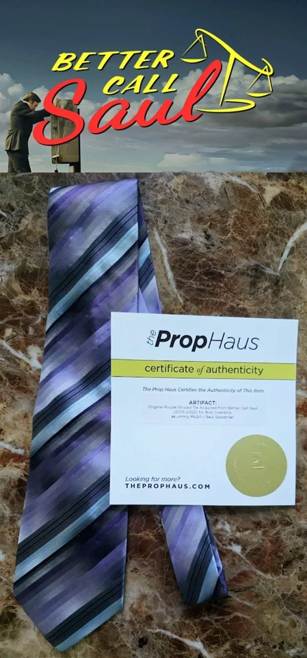 BETTER CALL SAUL: Corbata colorida de la firma Bob Odenkirk con certificado de autenticidad Foto 1 de 1