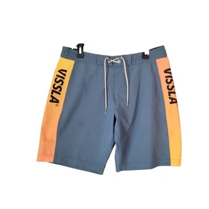 Costume da bagno surf Vissla El Sporto 8" board shorts uomo taglia 30 blu e arancione - Foto 1 di 13