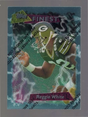 1995 Topps Finest #84 Reggie White w/protective peel - Image 1 of 2